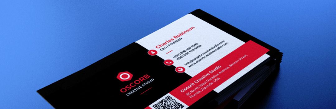 Red and black multipurpose business card template