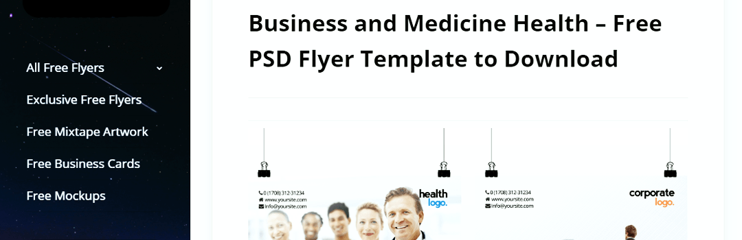 Health business poster template